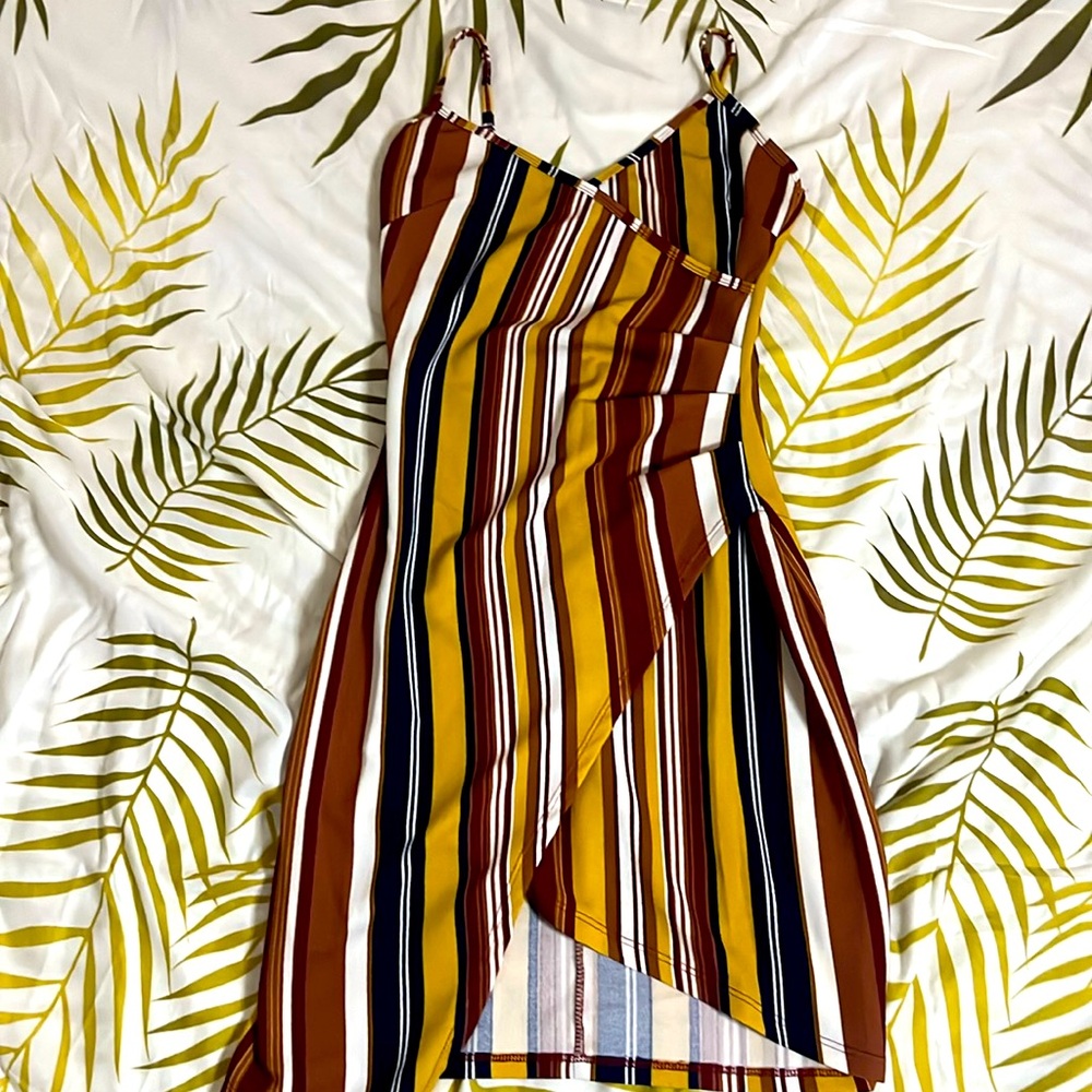Stripped multi colored strapped dress